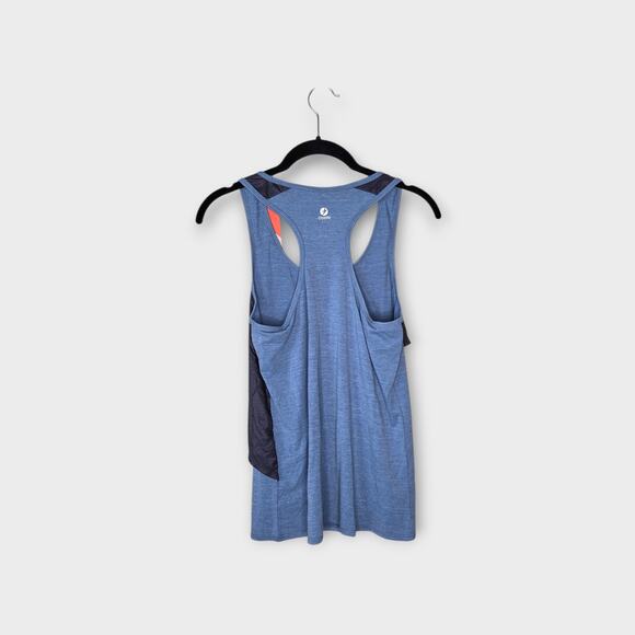 NEW Oiselle Womens Holepunch Racerback Tank Blue sz 2 Running Athletic Mesh - Picture 7 of 7